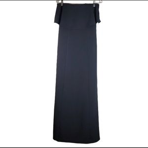 Show Me Your Mumu Black Strapless Monaco Ruffle Gown